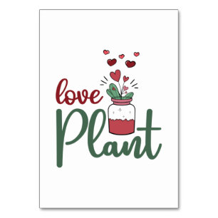 Couple Gift Liebe Pflanze Tischnummer