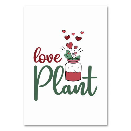 Couple Gift Liebe Pflanze Tischnummer (Vorderseite)