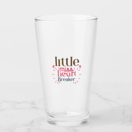 Couple Gift Little Miss Heart Glas (Vorderseite)