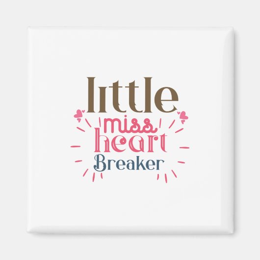 Couple Gift Little Miss Heart Magnet (Vorne)