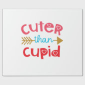 Couple Gift Niedlicher als Cupid Geschenkpapier (Flach)