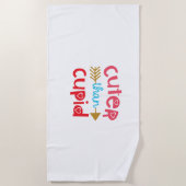 Couple Gift Niedlicher als Cupid Strandtuch (Vorderseite)