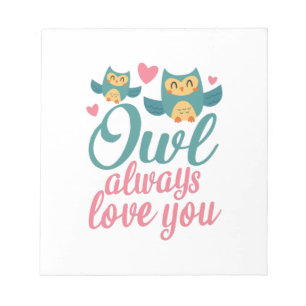Couple Gift Owl Immer Liebe You Notizblock