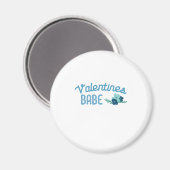 Couple Gift Valentine Babe Blume Magnet (Vorderseite/Rückseite)