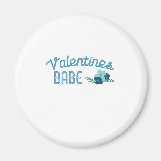 Couple Gift Valentine Babe Blume Magnet (Vorne)