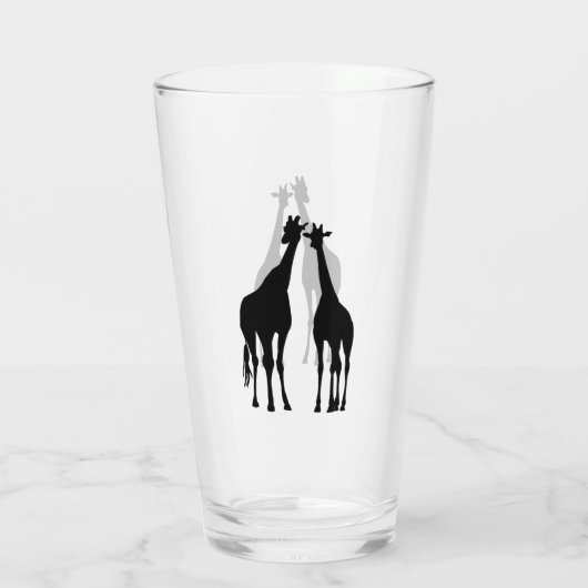 Couple Giraffe Glass Glas (Rückseite)