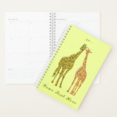 Couple Giraffe Planner Benutzerdefinierter Text un Planer (Anzeige)