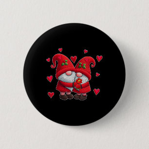 Couple Gnomes Valentine's Day Hearts Kostüm Gnome Button