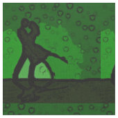Couple Green Silhouette Stoff (Nahaufnahme)