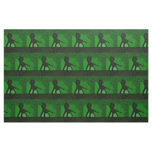 Couple Green Silhouette Stoff