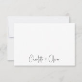 Couple Handgeschriebene Namen Wedding Monogram Mitteilungskarte (Vorderseite)