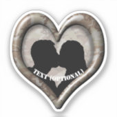 Couple Heart Desert Camouflage Aufkleber (Vorderseite)