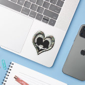 Couple Heart Forest Camouflage Aufkleber (Laptop mit iPhone)