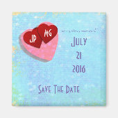 Couple Hearts Save the Date Hochzeit Magnet (Vorne)