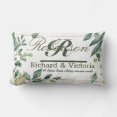 Couple Heather Blume Corolla Grüne Blätter Lendenkissen (Vorderseite)