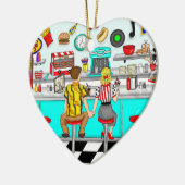 Couple Holding Hands in den 1950er Jahren zu Weihn Keramik Ornament (Links)