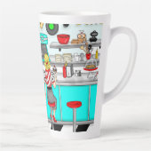 Couple Holding Hands in Diner aus den 50er Jahren Milchtasse (Rechts)