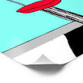 Couple Holding Hands in Diner aus den 50er Jahren Poster (Ecke)