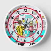 Couple Holding Hands in Diner aus den 50er Jahren Uhr (Vorderseite)