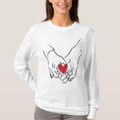 Couple Holding Hands Love Women's T-shirt (Vorderseite)