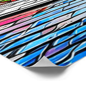 Couple Holding Hands Urban Graffiti Art Poster (Ecke)