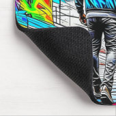 Couple Holding Hands Urban Street Art Mousepad (Ecke)