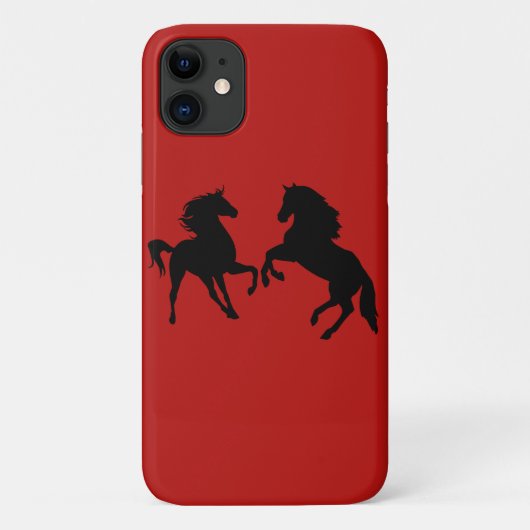Couple Horse Red iPhone Case - Farbe auswählen (Rückseite)