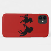 Couple Horse Red iPhone Case - Farbe auswählen (Rückseite (Horizontal))