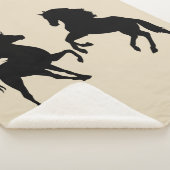Couple Horse Sherpa Blanket - individuell anpassba Sherpadecke (3/4)