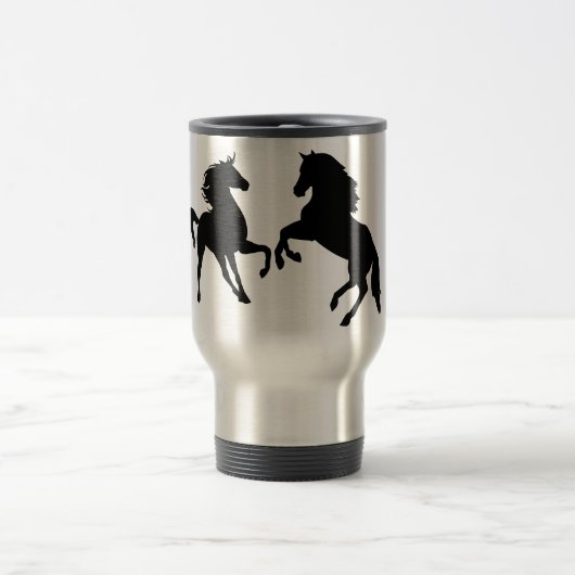 Couple Horse Travel Mugs Reisebecher (Mittel)