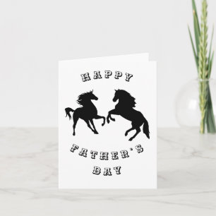 Couple Horse Vathers Day Card Karte