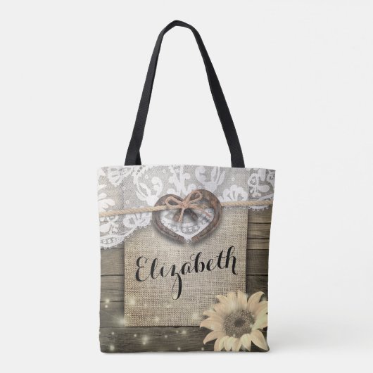 Couple Horseshoe Heart Wedding Mother of the Bride Tasche (Rückseite)