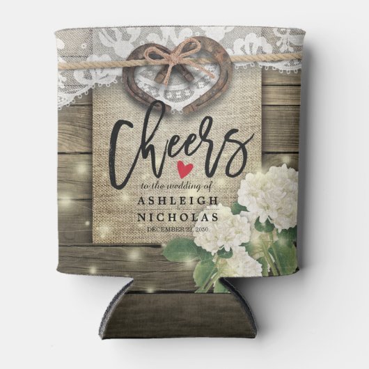 Couple Horseshoe Hochzeitsjubeln zur Liebe kann kü Dosenkühler (Vorderseite)