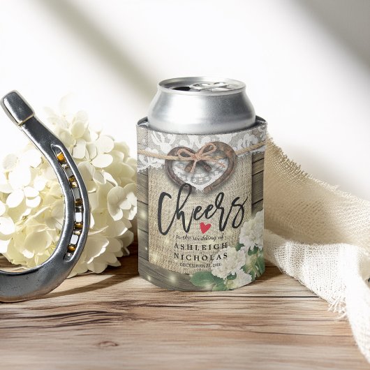 Couple Horseshoe Hochzeitsjubeln zur Liebe kann kü Dosenkühler