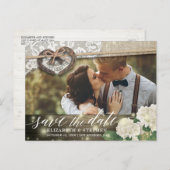 Couple Horseshoe Hydrangea Wedding Rett Date FOTO Postkarte (Vorne/Hinten)