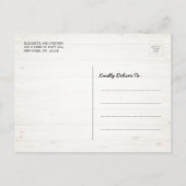 Couple Horseshoe Hydrangea Wedding Rett Date FOTO Postkarte (Rückseite)