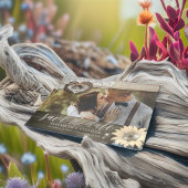 Couple Horseshoe Sunflower Wedding Rett Date FOTO Postkarte