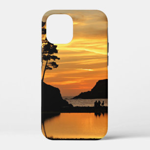 Couple & Hund Orange Beach Sunset California Küste Case-Mate iPhone Hülle