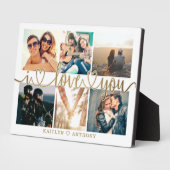 Couple I LIEBE YOU 6 Foto Collage Gold Fotoplatte (Seite)