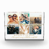 Couple I LIEBE YOU 6 Foto Collage Gold Script (Vorderseite)