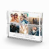 Couple I LIEBE YOU Foto Collage Silver Grau Script (Rechts)