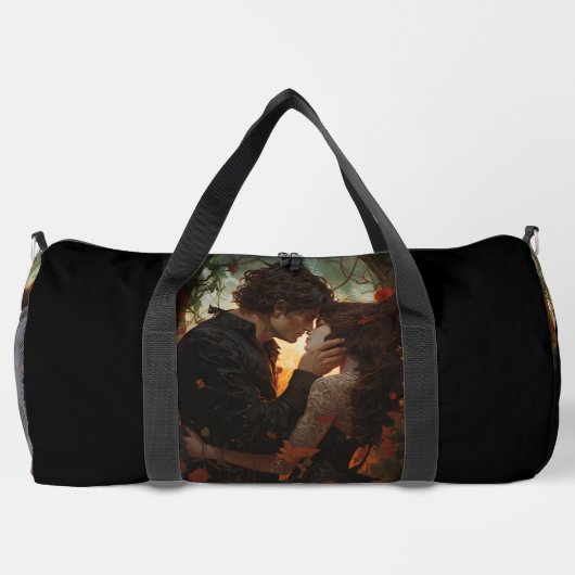 Couple in Liebe Märchen Großes Duffel Tasche (Rückseite)