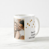 Couple in Liebe Monogram Gold Droplets Kaffeetasse (VorderseiteRechts)