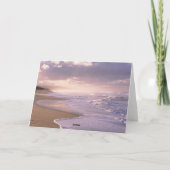 Couple in Love Walking on Beach into the Sunset Karte (Rückseite)