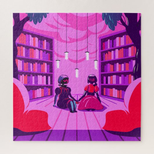 Couple in Uniforms by a House Puzzle (Vertikal)
