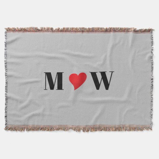 Couple-Initialen anpassen A Lieben B Decke (Vorderseite)