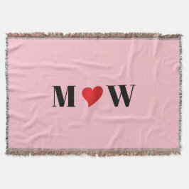 Couple-Initialen anpassen A Lieben B rotes Herz ro Decke