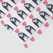 Couple Kaiser Penguin Herz  Seidenpapier (Detail)