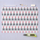 Couple Kaiser Penguin Herz  Seidenpapier (Handwerk)