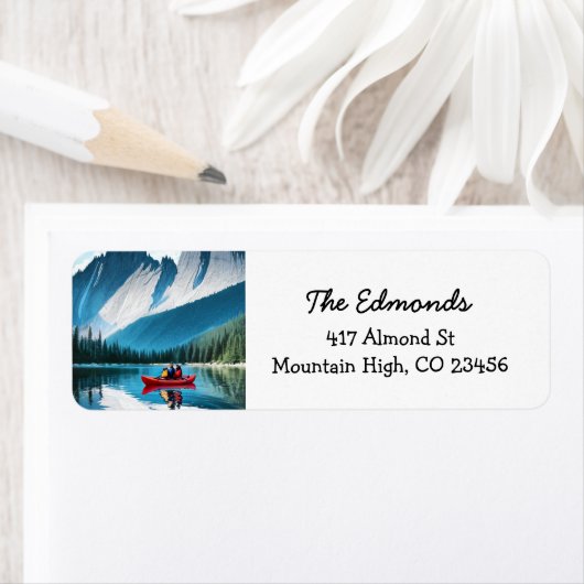 Couple Kayaking in den Bergen (Insitu)